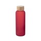 Squeeze de vidro borossilicato fosco com tampa em bambu 500 mL Personalizado