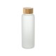 Squeeze de vidro borossilicato fosco com tampa em bambu 500 mL Personalizado