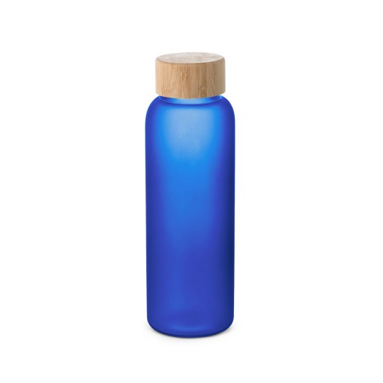 Squeeze de vidro borossilicato fosco com tampa em bambu 500 mL Personalizado