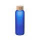 Squeeze de vidro borossilicato fosco com tampa em bambu 500 mL Personalizado