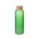 Squeeze de vidro borossilicato fosco com tampa em bambu 500 mL Personalizado