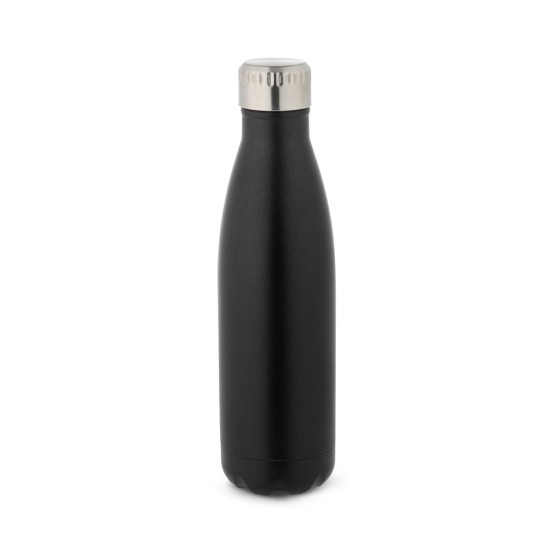 Garrafa em aço inox de parede dupla térmica, isolada a vácuo, com tampa em aço inox 500 mL Personalizada