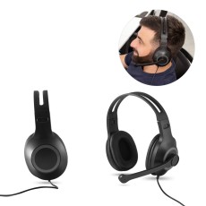 Fone de ouvido ajustáveis em ABS e PP com microfone Personalizado