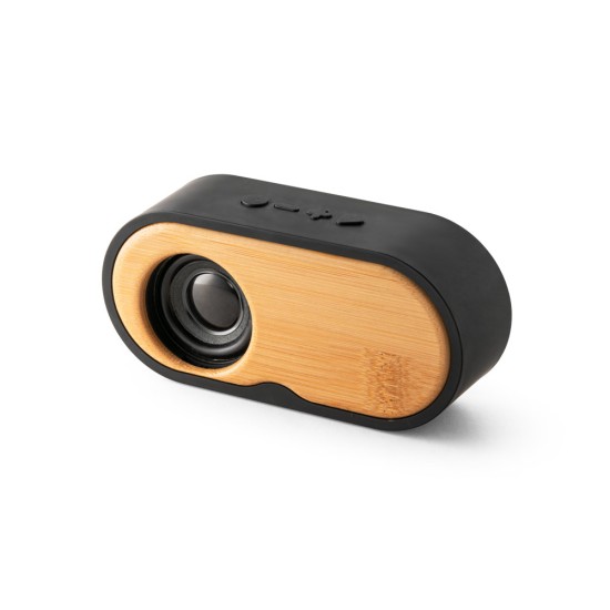 Caixa de som portátil em bambu e ABS 100% reciclado com autonomia de 5h Personalizada