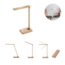 Luminária em bambu com carregador por indução (wireless) super-rápido 15W Personalizada