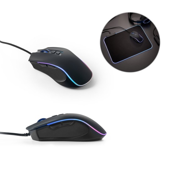 Mouse para jogos em ABS com acabamento em borracha Personalizado