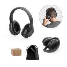 Fones de ouvido wireless dobráveis em ABS 100% reciclado com ANC e autonomia de 15h Personalizada
