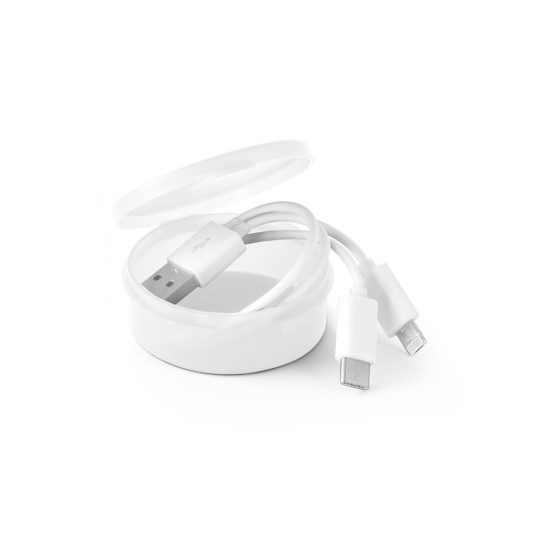Cabo USB 3 em 1 em ABS e PVC Personalizado