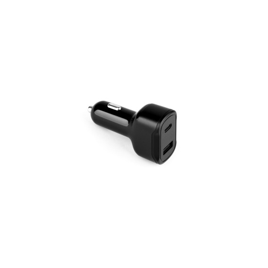Adaptador de isqueiro com porta USB-A 18W e USB-C 20W em 100% rABS Personalizado