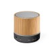 Caixa de som portátil em bambu e ABS 100% reciclado com microfone e autonomia de 4h30 Personalizada