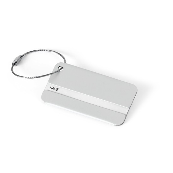 Identificador de bagagem em alumínio com cordão Personalizado
