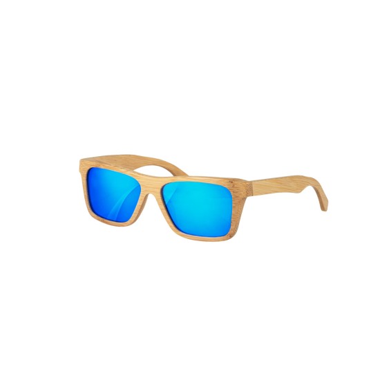 Óculos de sol em bambu om lentes espelhadas Personalizada