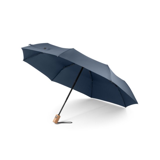 Guarda-chuva em 100% poliéster reciclado pongee 190T com abertura e fecho automático Personalizada