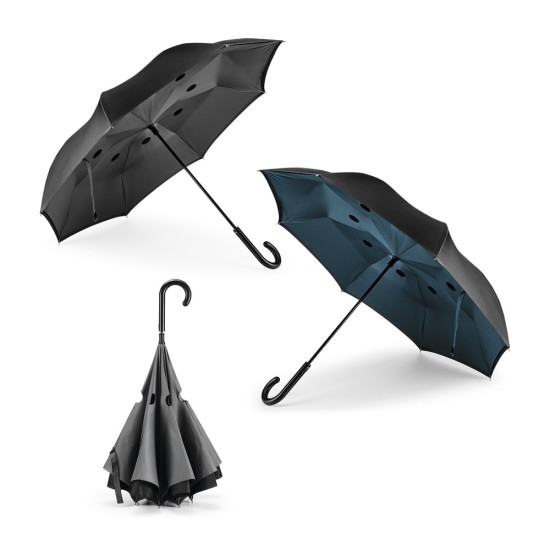 Guarda-chuva reversível em pongee 190T com fecho automático Personalizada