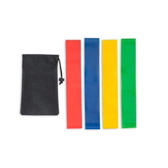 Conjunto de 4 bandas elásticas com bolsa de non-woven Personalizado