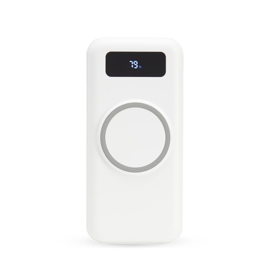 Power bank 10.000mah com carregamento via indução ou via cabo personalizado