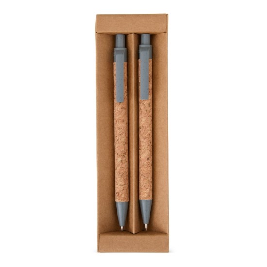 Kit ecológico caneta e lapiseira cortiça para empresas