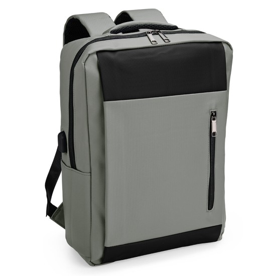 Mochila pu impermeável antifurto 22l personalizado