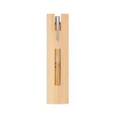 Caneta ecológica de bambu com logotipo