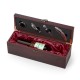 Kit vinho  caixa de madeira 4 peças  porta garrafa  personalizado