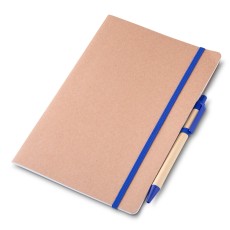 Caderno para anot. kraft com caneta promocional