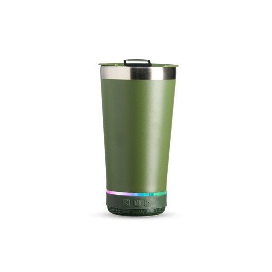 Copo térmico 400ml com caixa de som promocional