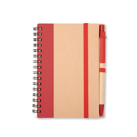 Caderno ecológico com caneta personalizado