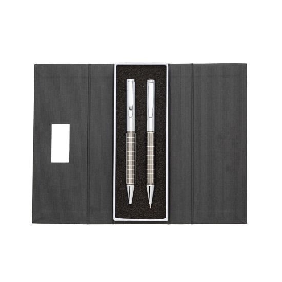 Kit caneta e lapiseira de metal para empresas