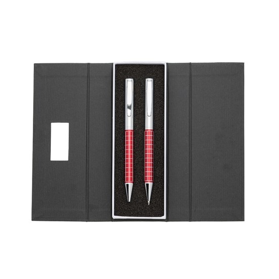 Kit caneta e lapiseira de metal para empresas