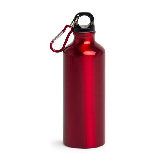 Squeeze aluminio 500ml com bico e mosquetão brinde