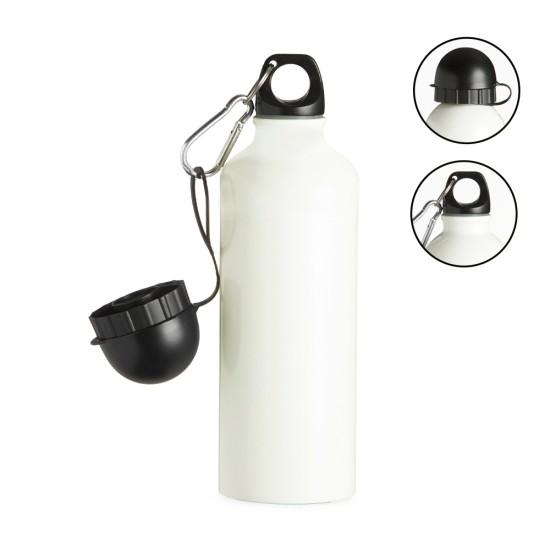 Squeeze aluminio 500ml com bico e mosquetão personalizado